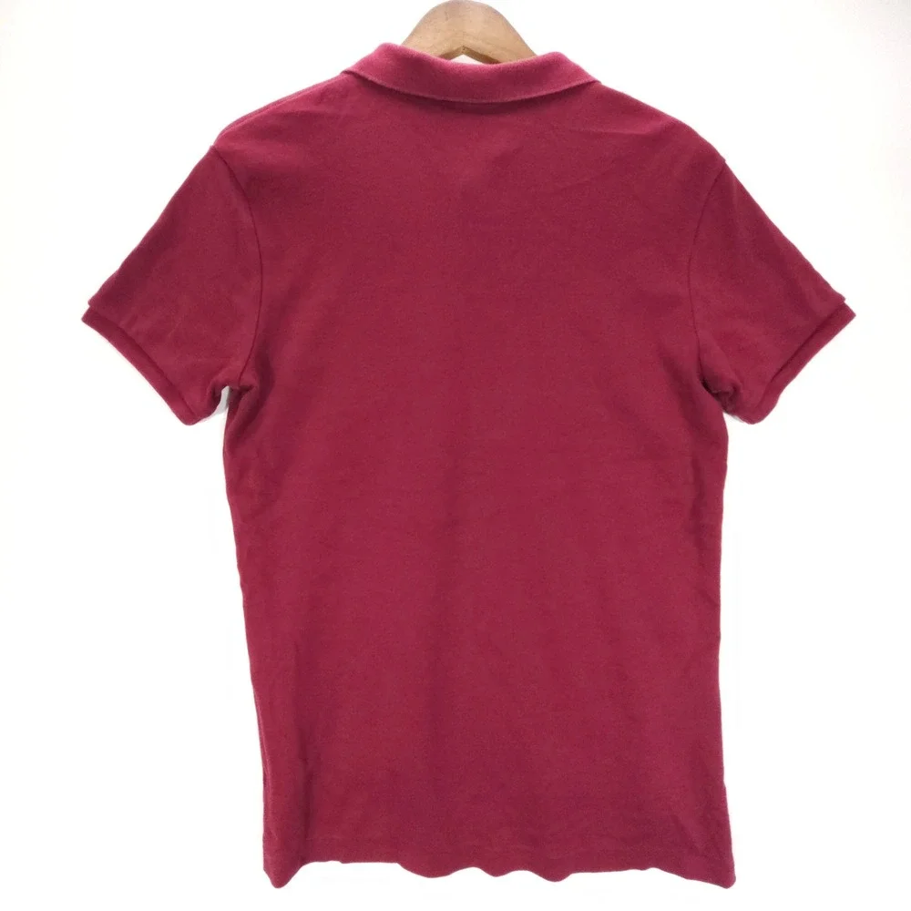 Vintage Polo Ralph Lauren Mens M Burgundy Short Sleeve Pique Pony Logo Shirt